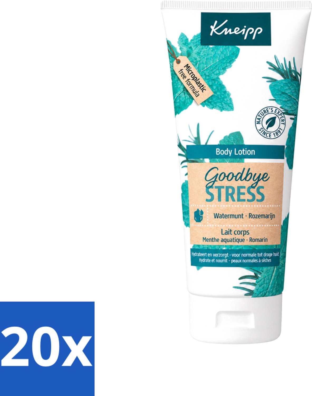 20 x Kneipp Bodylotion – Watermunt & Rozemarijn – 200 ml - Voordeelverpakking - 20 stuks