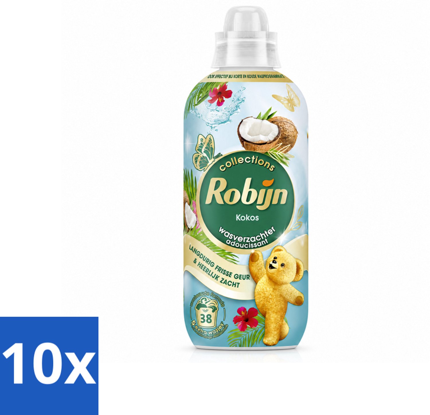 10 x Robijn – Wasverzachter – Kokos Sensation – 765 ml - Voordeelverpakking - 10 stuks