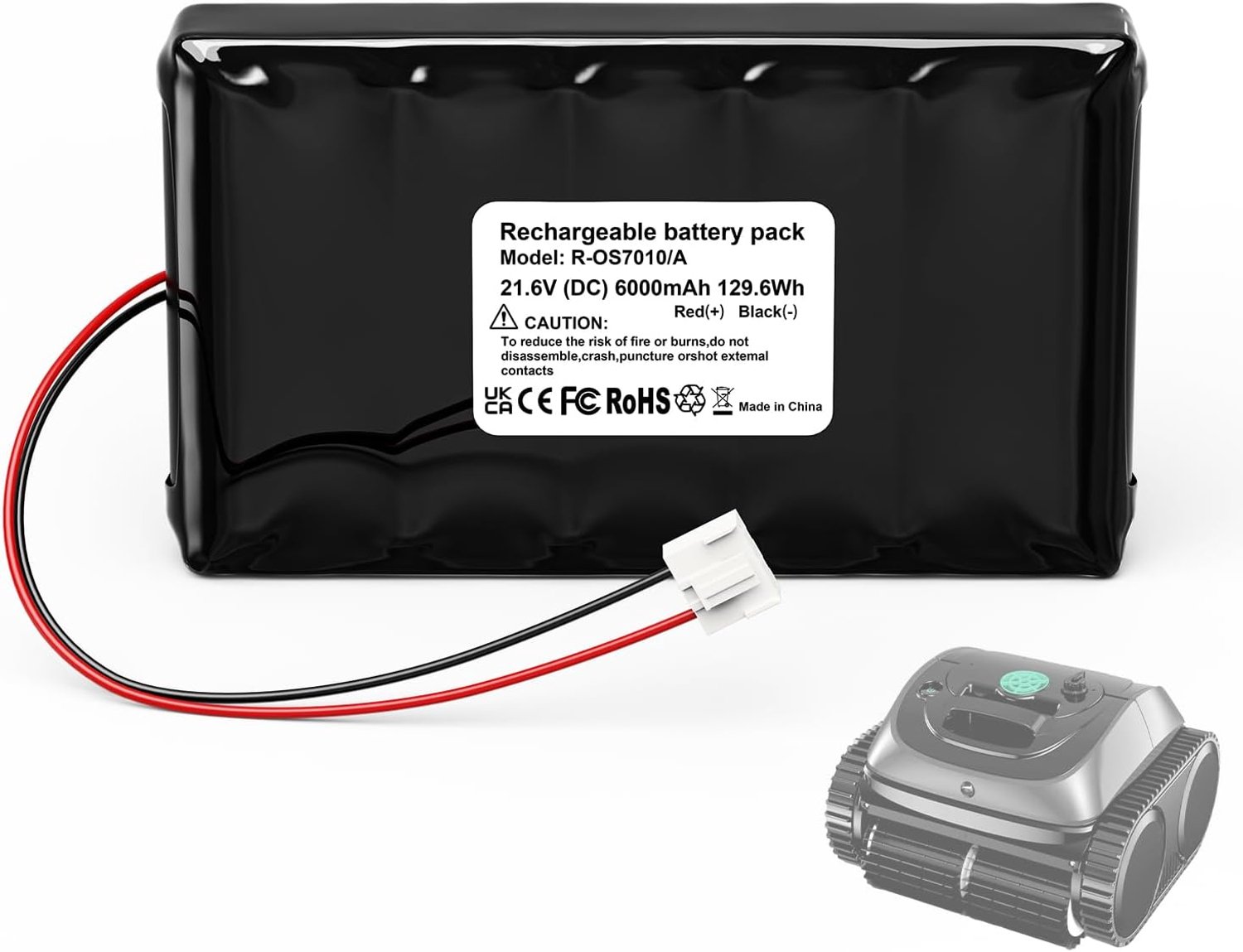 6.0Ah Batterij compatibel met de WYBOT C1 Zwembadrobot