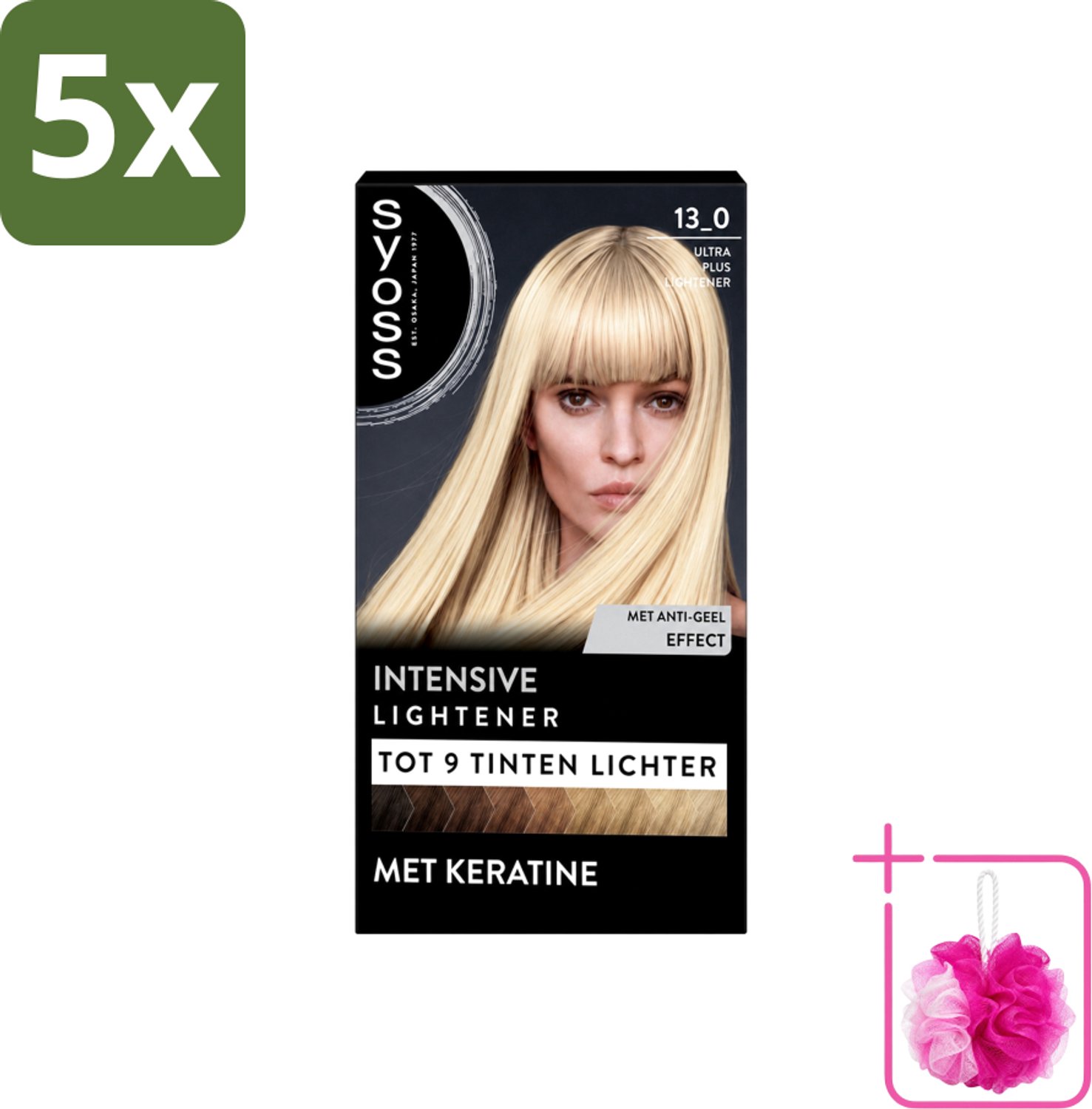5 x SYOSS - Coloration 13-0 Ultra Plus Lightener - Haarverf - Grijsdekking - Vermindert Haarbreuk - Maximale Oplichting - Bulkverpakking - Haarkleur - Douchemop - Oplichting