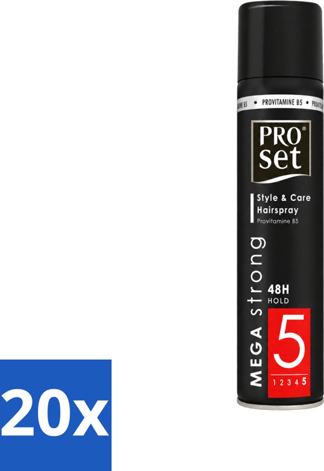 20 x Proset - Haarspray - Mega Strong - 48 uur Werking - 300 ml - Voordeelverpakking - 20 stuks
