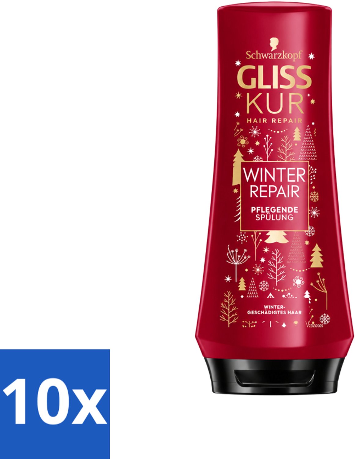 10 x Gliss-Kur - Conditioner - Winter Repair - Herstelt & Verzorgt - 200 ml - Voordeelverpakking - 10 stuks