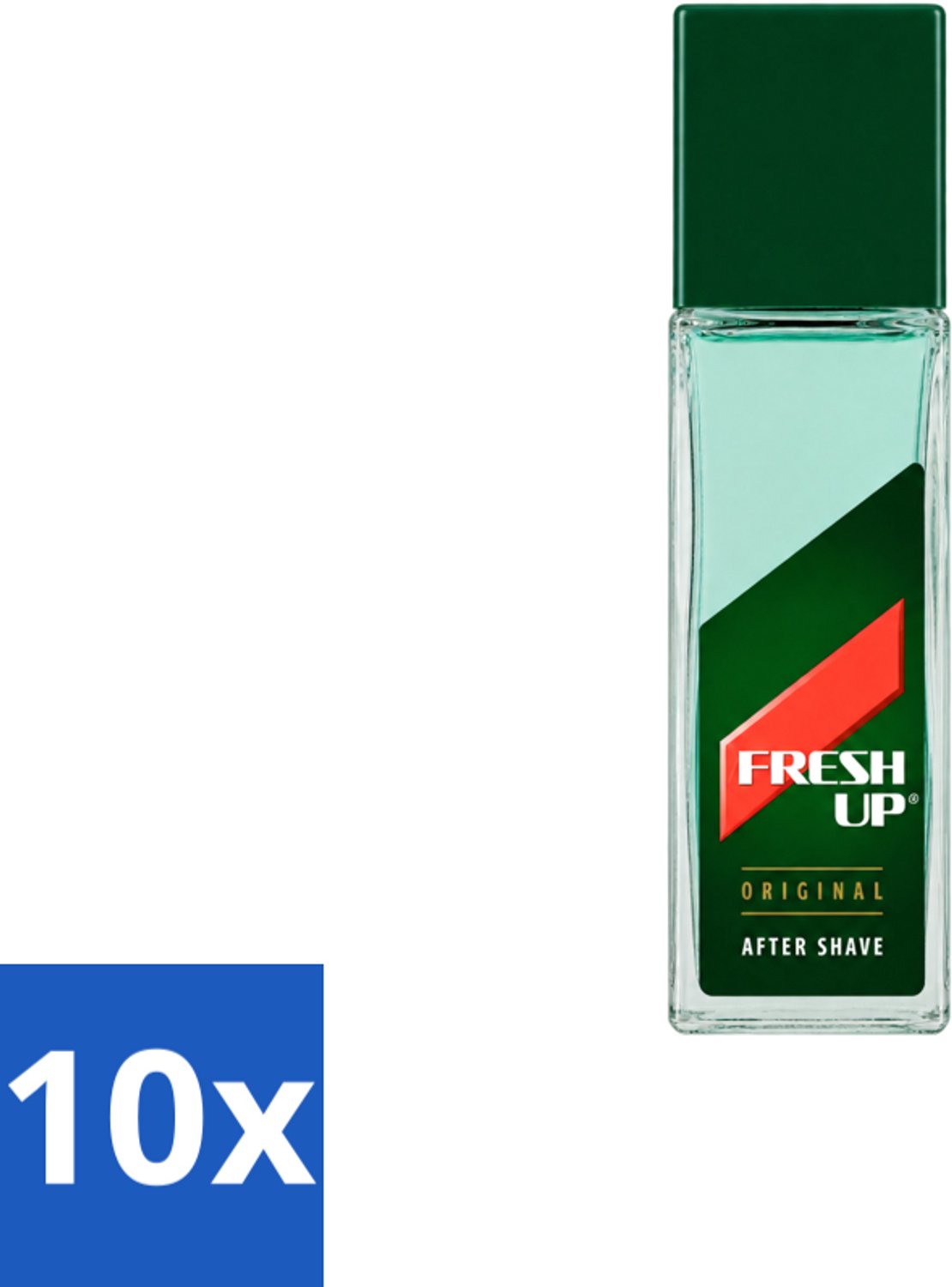 10 x Fresh Up - Aftershave Lotion - Original - for Men - 100 ml - Voordeelverpakking - 10 stuks