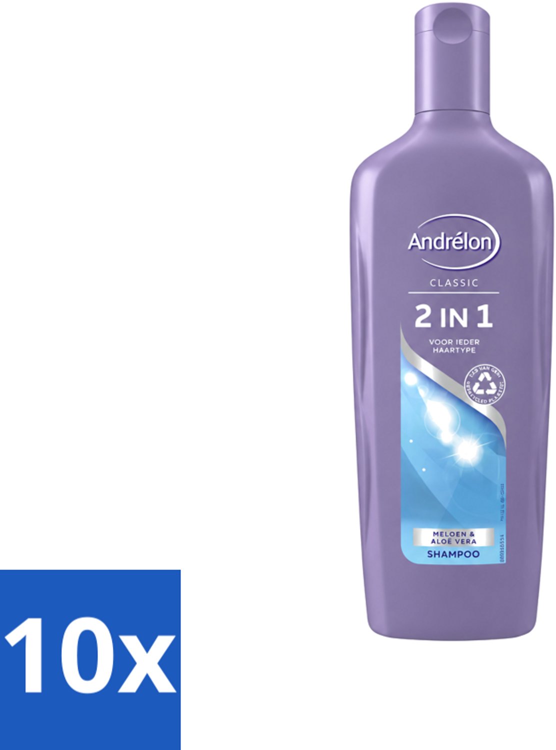 10 x Andrélon - 2-in-1 - Shampoo - Voor Snel & Effectief Wassen - 300 ml - Voordeelverpakking - 10 stuks