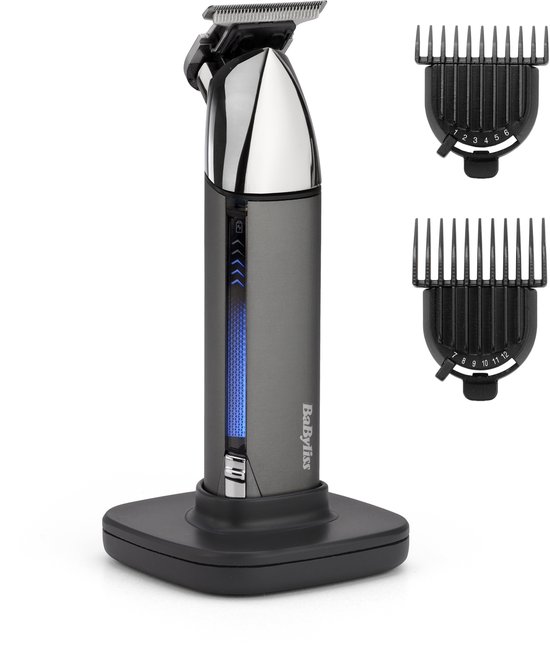 BaByliss Super-X Metal Series Baardtrimmer - Japans Staal T-Mes - USB Oplaadstation - Waterproof - T996E