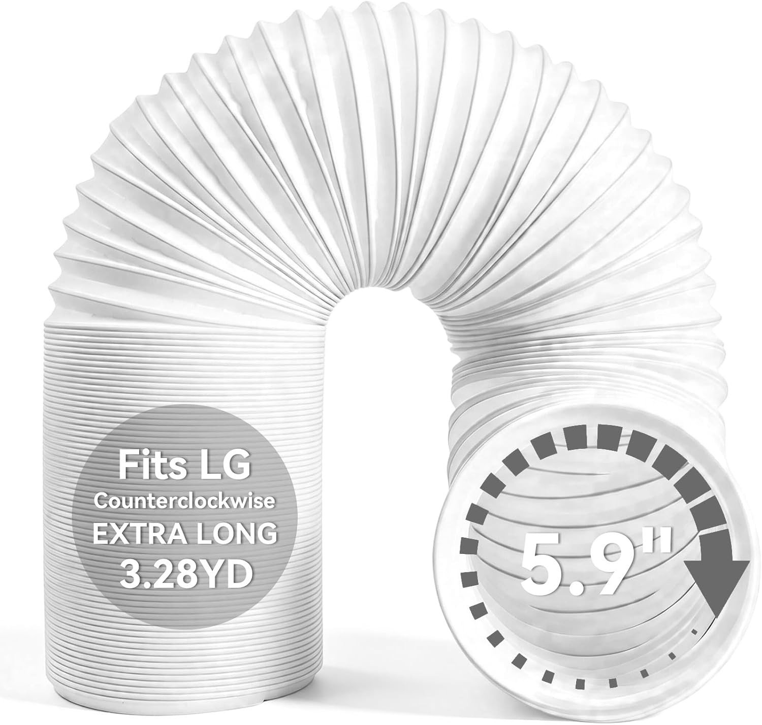Afvoerslang voor Airconditioning - 150 mm - 3 m - Opvouwbare en Rekbare Slang - Voor Draagbare Airconditioners