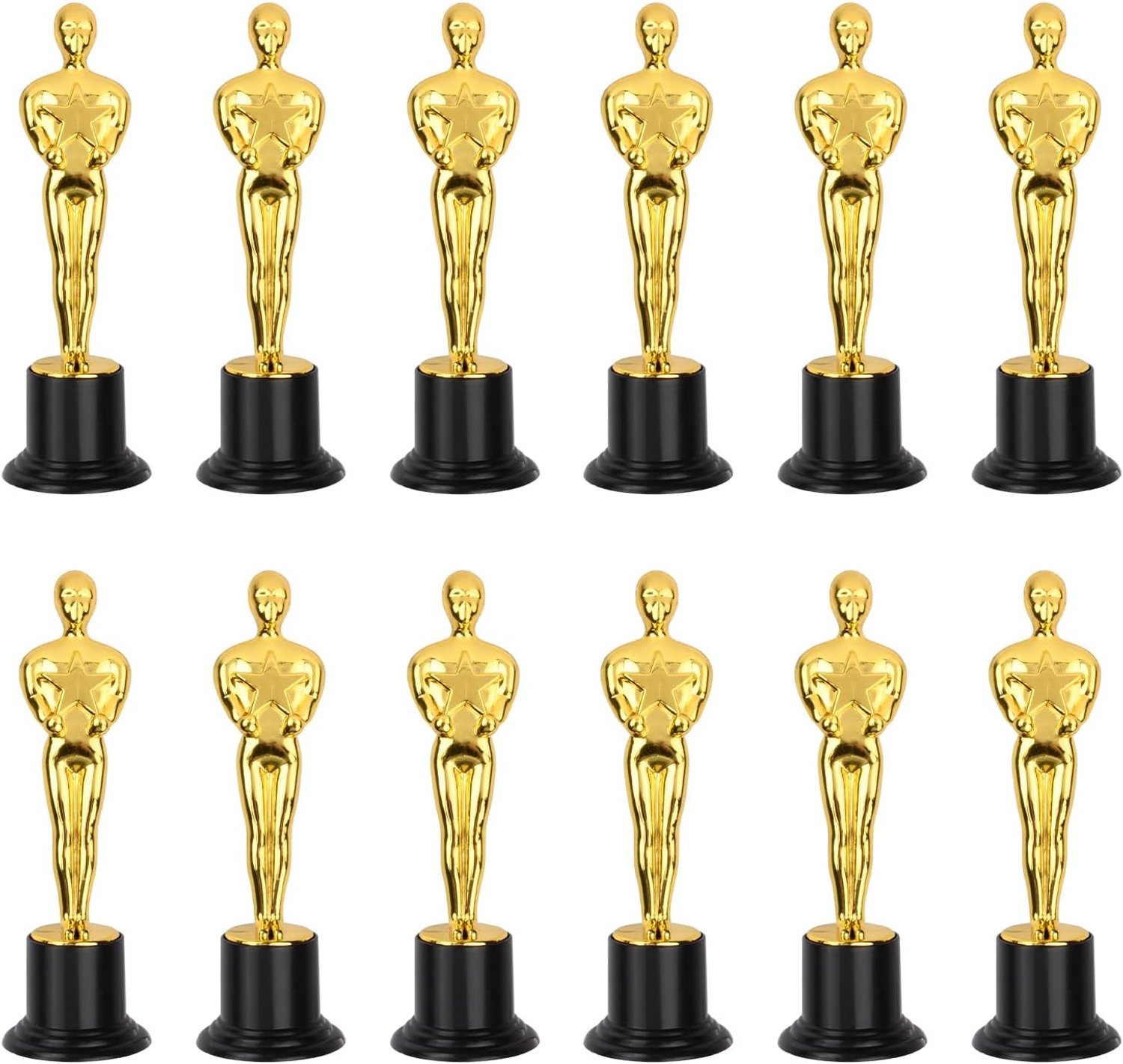 12 trofee voor kinderen, mini-trofee van kunststof, goud, 15,2 cm/13 cm, kleine bekers voor kinderen, voor sportprijzen, feesten, feesten, school (15,2 cm)