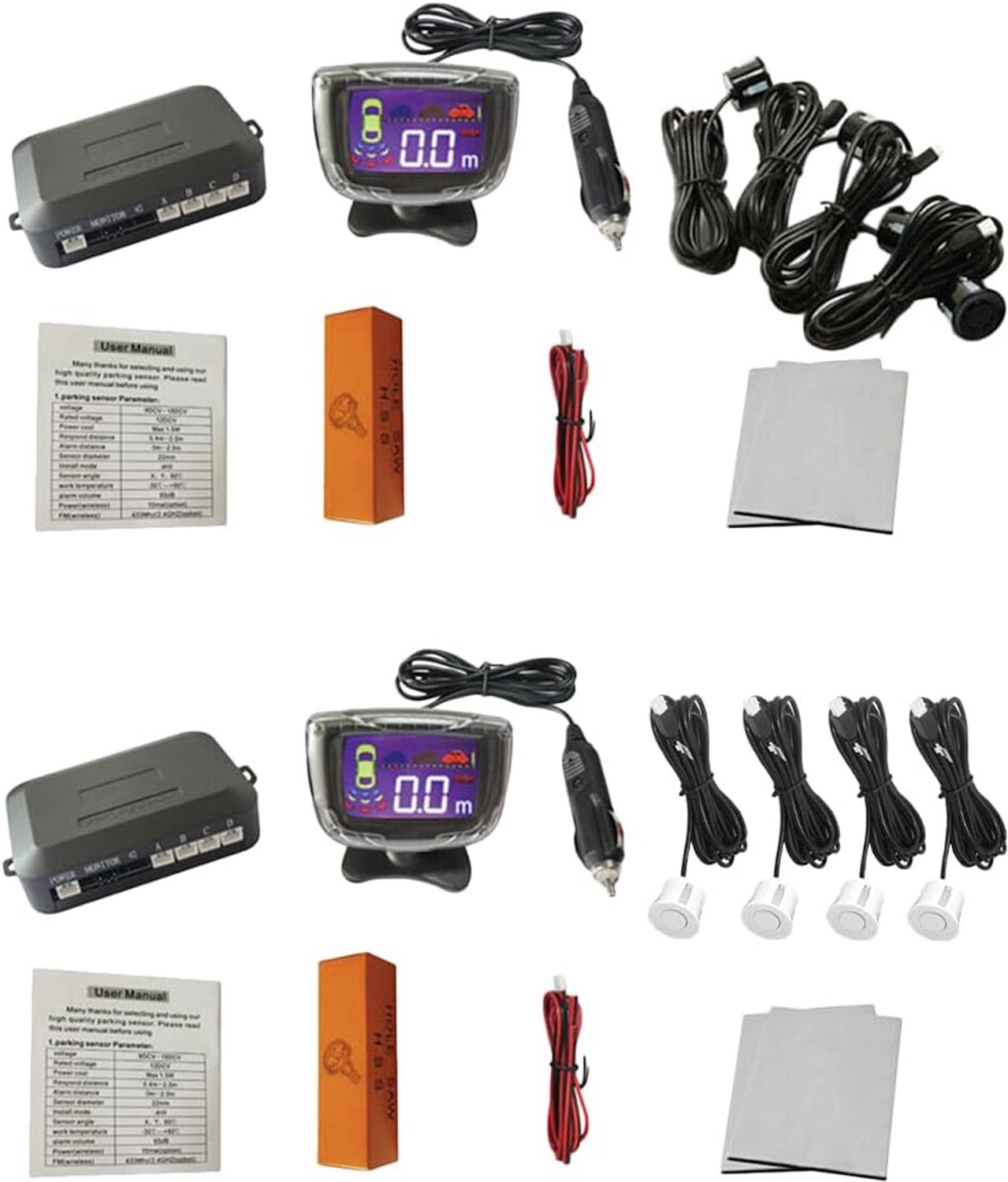 Auto Omgekeerde Radar Sensor Kit, DC 12V Draadloze Auto Reverse Radar Met Radar Detectie Afstand: 0.3 ~ 2.0m/11.8-78.7", Auto Reverse Backup Parking Sensor met Gevoelige Radar
