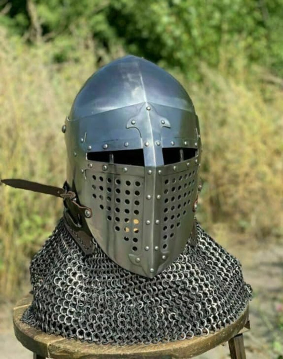 Barbuta ChainMail Helm Staal Barbute Helm