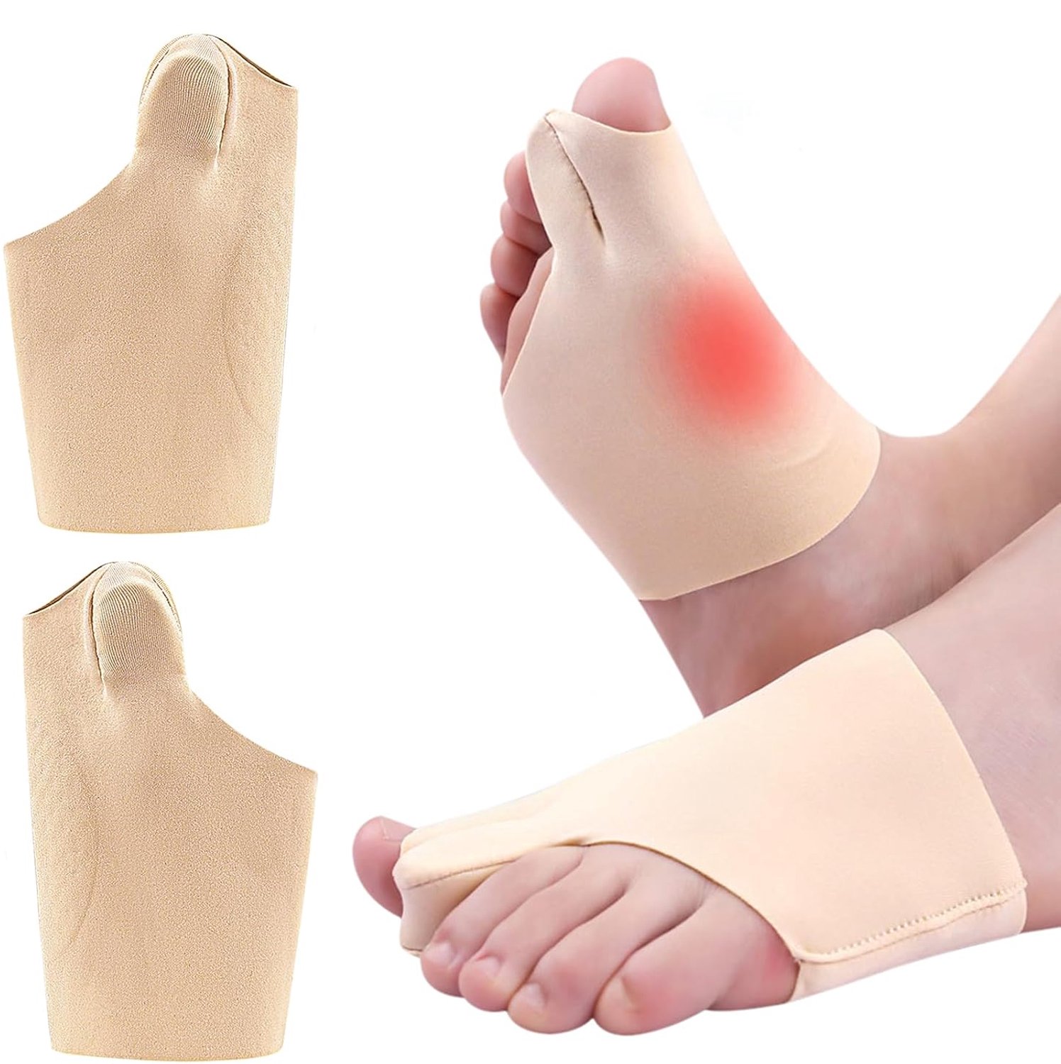 Hallux Valgus Corrector Brace, Hallux Valgus Bescherming Corrector, Herbruikbare Teenspreider voor Volwassenen, Comfortabel Dag en Nacht, Verlicht Pijn, Overlappende Tenen