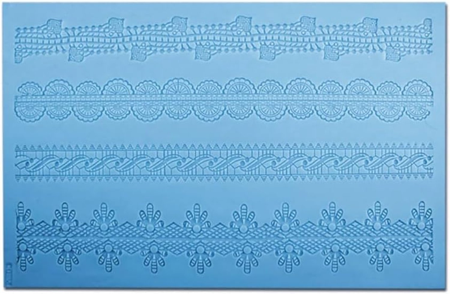 Vorm 40 x 30 cm siliconen mal cake fondant vorm siliconen mat kant vorm siliconen vormen fondant vorm reliëfmat DIY taartdecoratie voor suikerkant taartrand decoratie 5#