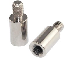 Arcade joystick verlenger 15mm - 8-delige chrome set - voor SANWA joystick - verbeter je gaming ervaring - Vemera