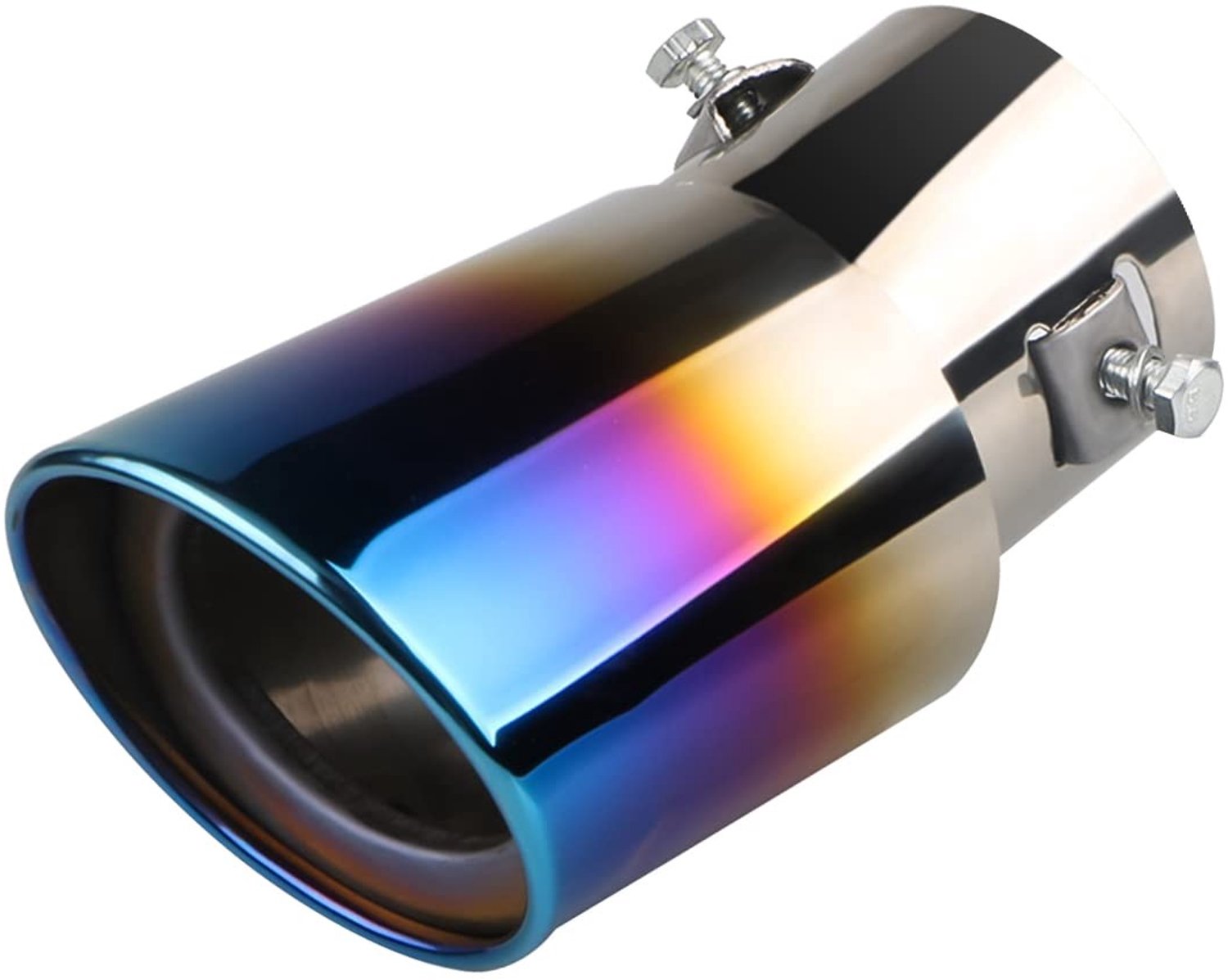 Uitlaatstaart Roestvrij Staal - Uitlaatpijp - Muffler Trim - Universele Toepassing - 14x6.6cm - 1 Stuk