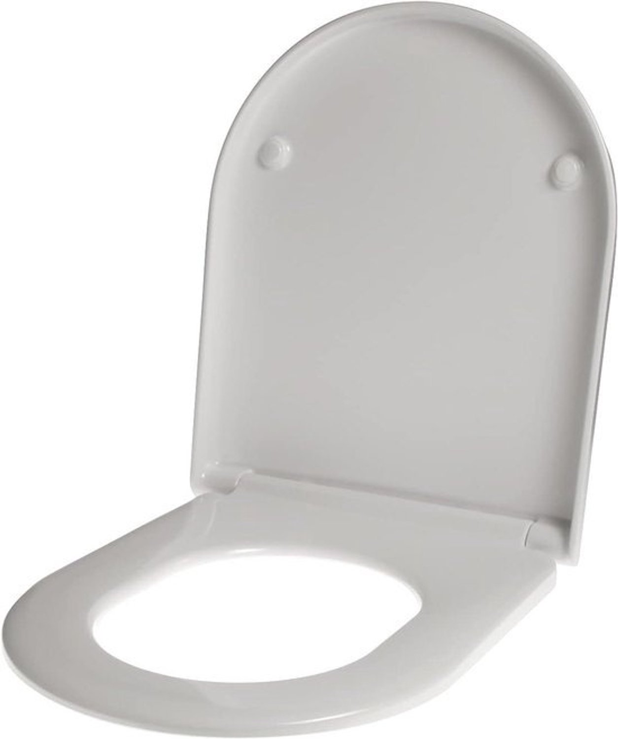 Toiletbril Duroplast - WC-bril met deksel - Badkamervernieuwing - Roestvrijstalen scharnieren - 435x356mm - Wit