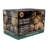 CJ Wildlife 50st Vetbollen voor Vogels - Aanbevolen door Vogelbescherming Nederland - Mezenbollen zonder Net - 80 gram per bol - Vogelvoer Buitenvogels - Energierijk Tuinvogelvoer
