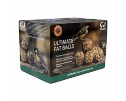 CJ Wildlife 50st Vetbollen voor Vogels - Aanbevolen door Vogelbescherming Nederland - Mezenbollen zonder Net - 80 gram per bol - Vogelvoer Buitenvogels - Energierijk Tuinvogelvoer