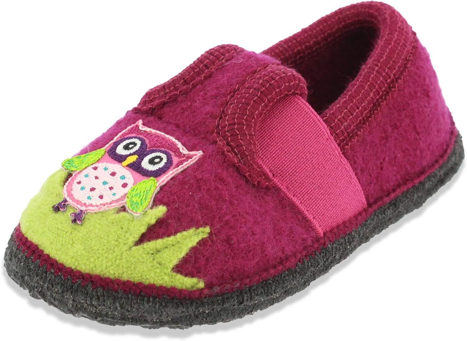 Dames Uil Pantoffels - Warme Wol & Antislip Zool
