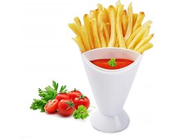Patatine fritte con salse - ristorante - plastica - idee regalo originale - contenitore - casa - bar bianco - visto in tv - ottima qualità bugs bunny