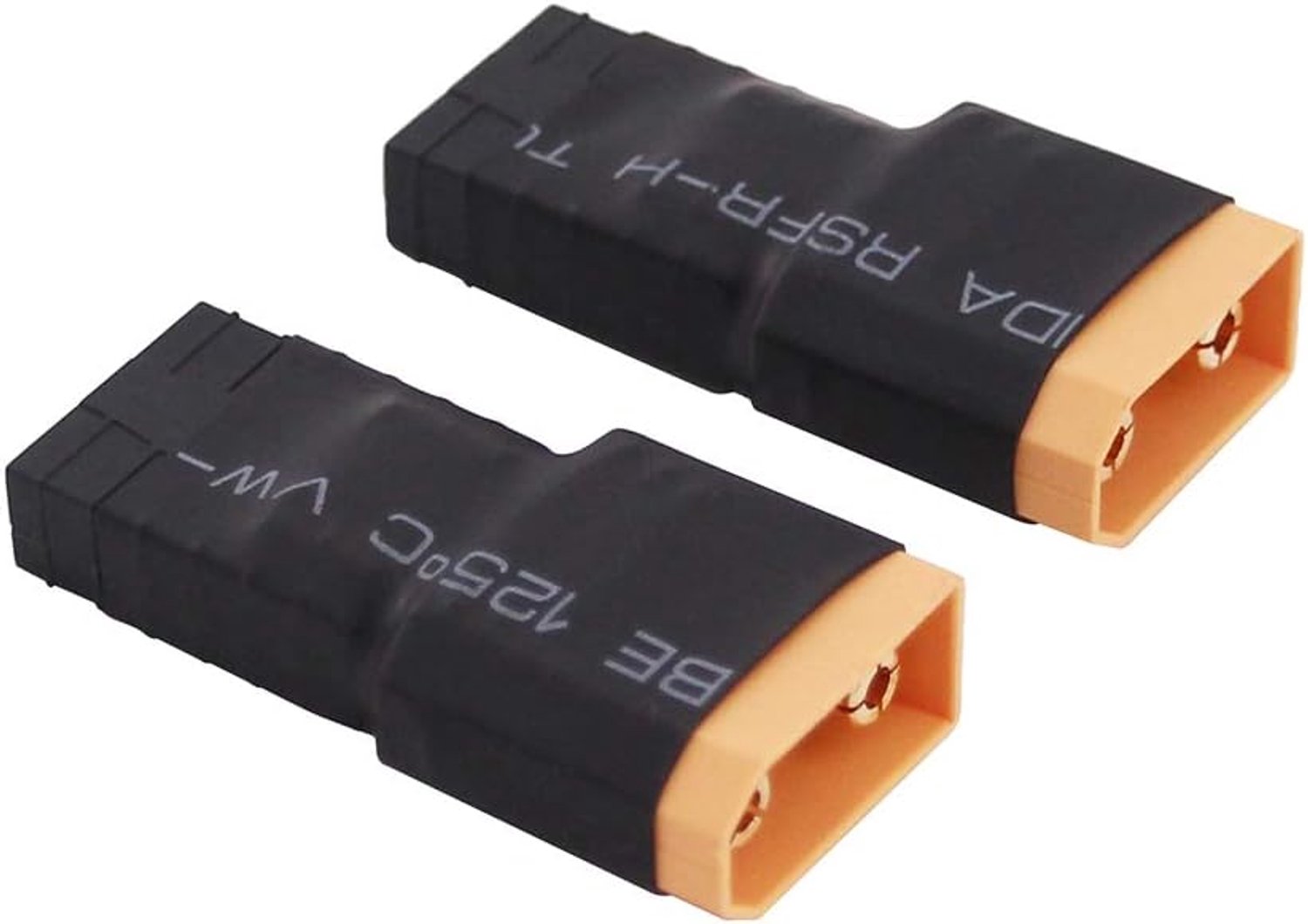 2 stks XT90 Mannelijk naar TRX Vrouwelijk Geen draad adapter voor RC Voeding (pak van 2)