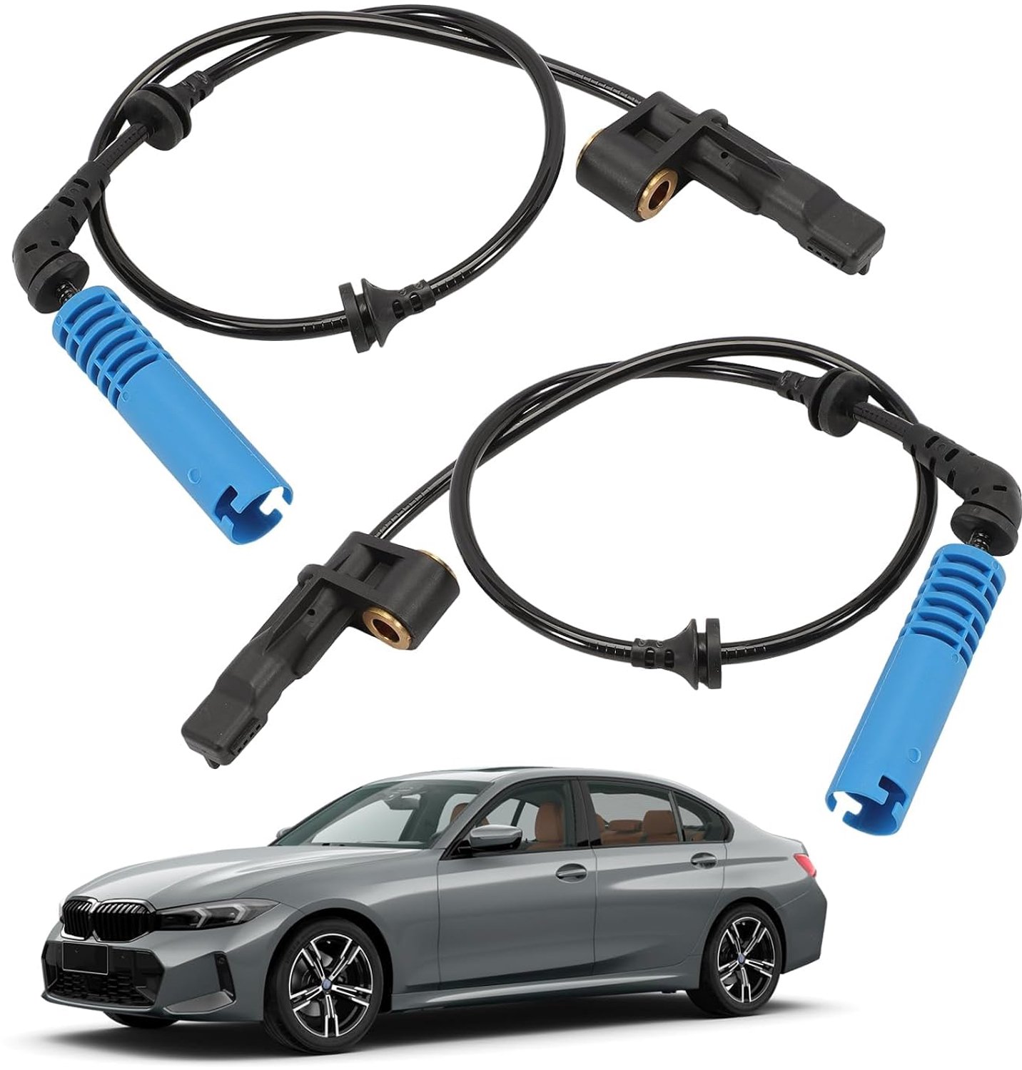 2 x ABS sensor wieltoerental set compatibel met 3-serie E46 E85 E86 Coupe Limo Cabrio Touring 34526752681 34526752682 toerentalsensor