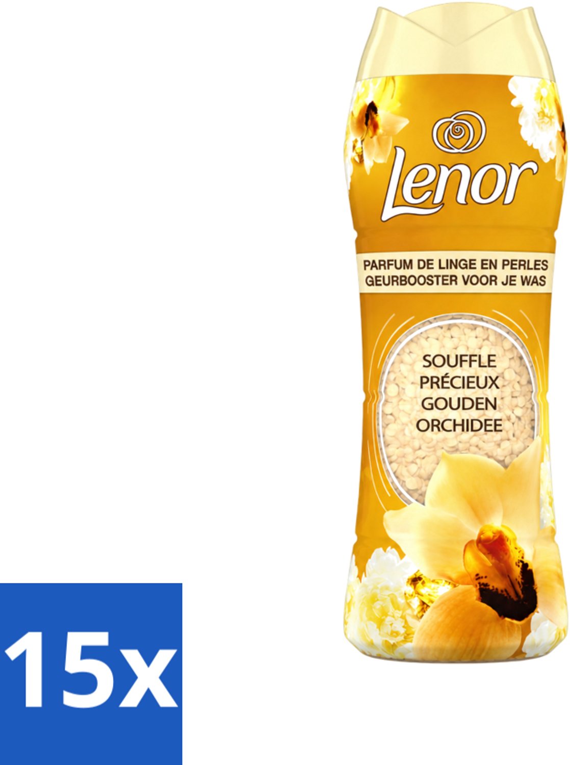 15 x Lenor - Geurbooster - Gouden Orchidee - 22 Wasbeurten - Voordeelverpakking - 15 stuks