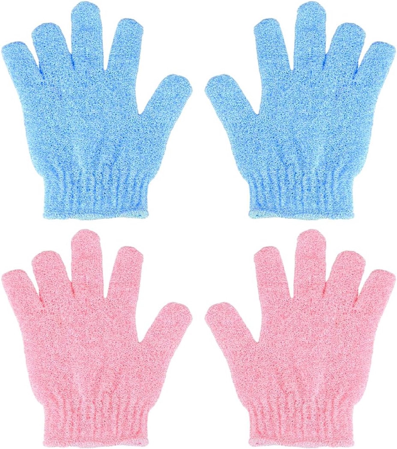 4 stuks stoffen lichaamscrub handschoenen