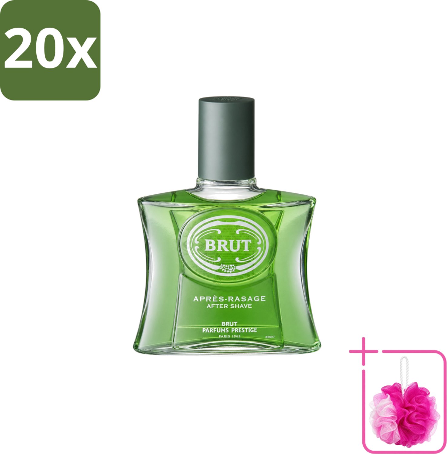 20 x Brut for Men – Aftershave Lotion – 100 ml - Bulkverpakking - Aftershave - Douchemop - Herenverzorging