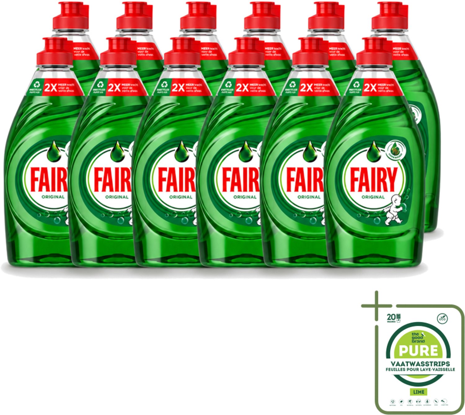 12 x Fairy – Afwasmiddel – Original – 320 ml - Grootverpakking - Vaatwasstrips - Afwasmiddel - Vetverwijdering - Handafwas - Schone Vaat - Schone Keuken