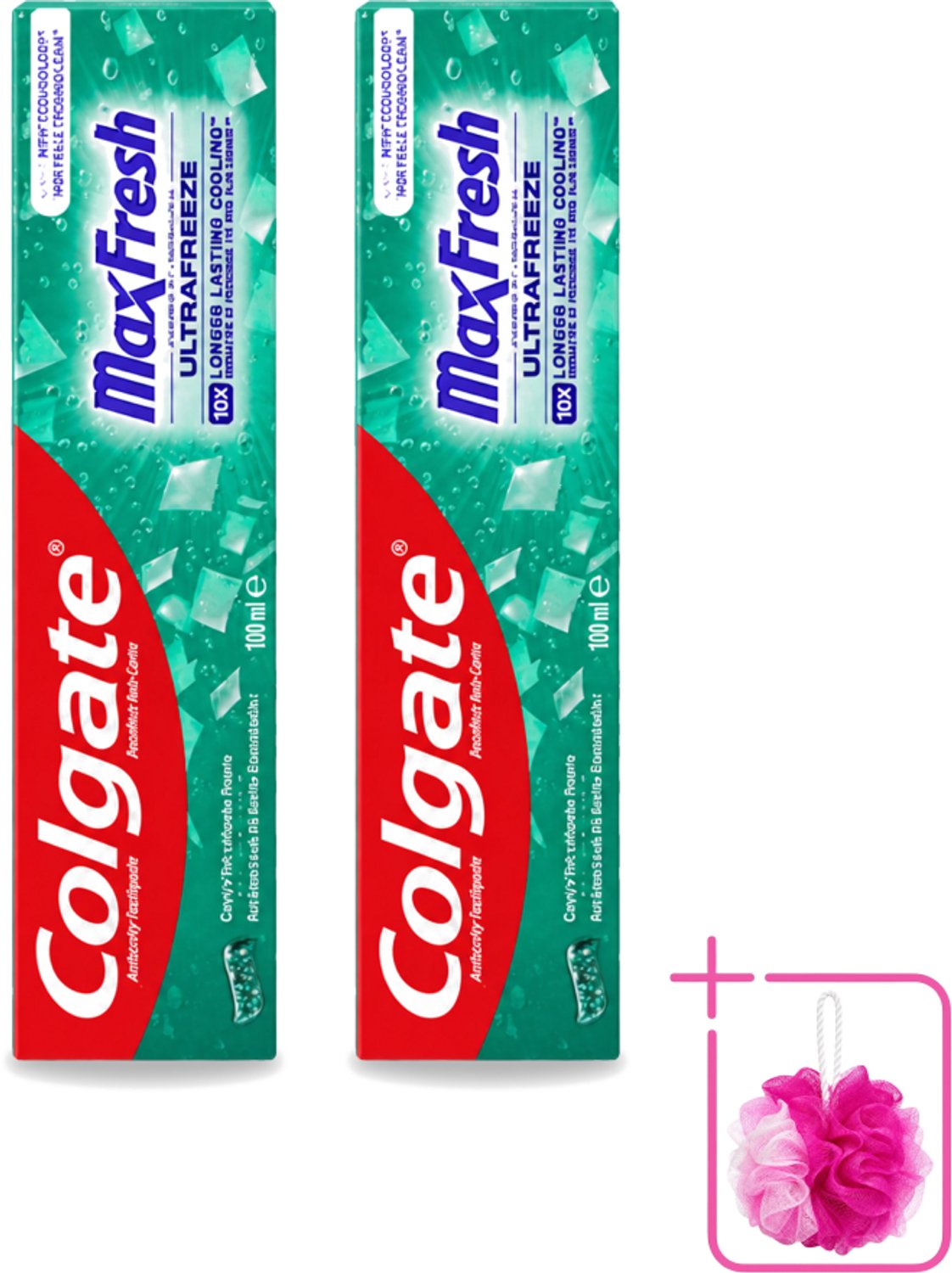 2 x Colgate - Max Fresh Clean Mint - Tandpasta - 100ml - Bulkverpakking - Tandpasta - Douchemop - Tanden reinigen