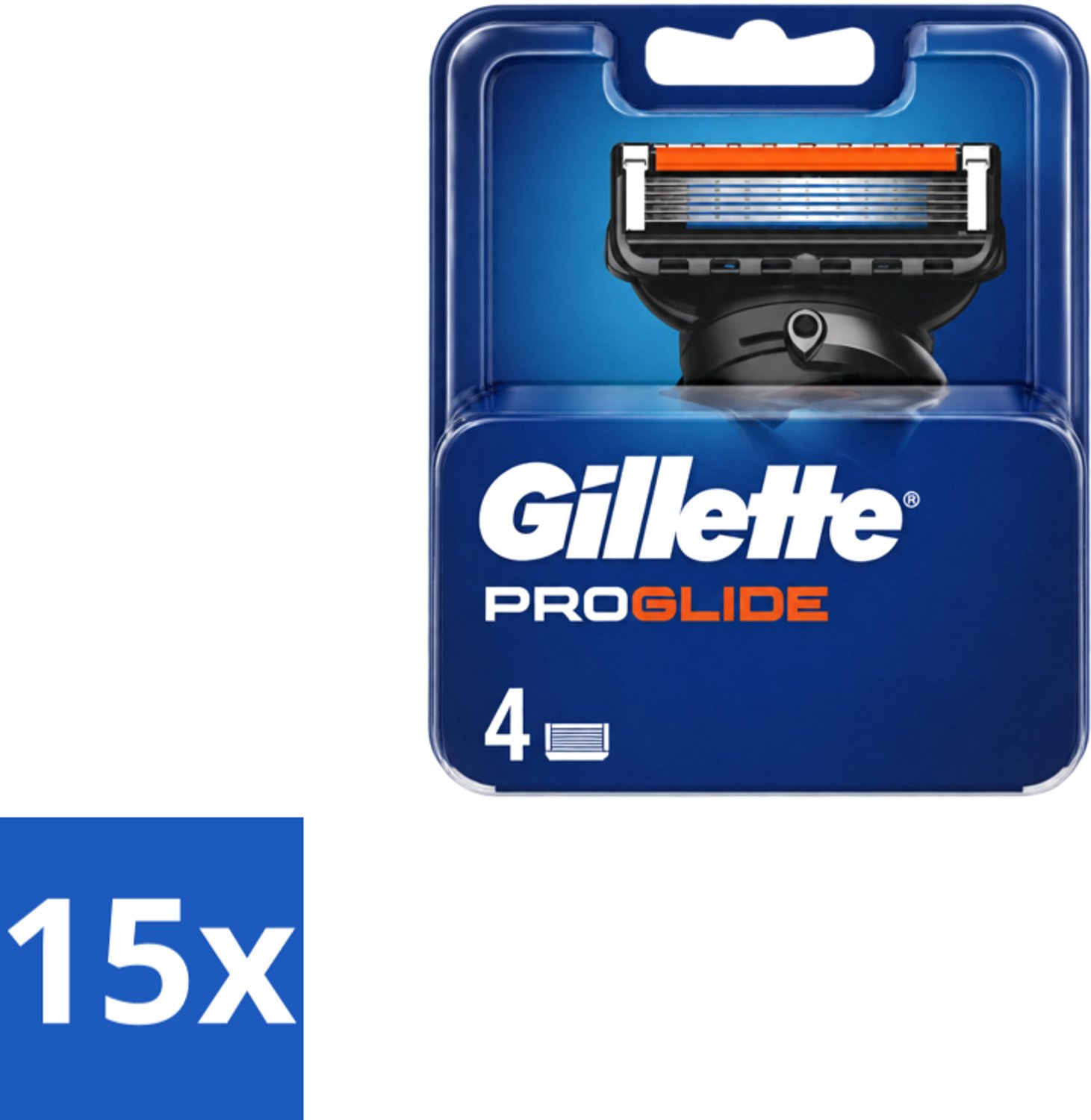 15 x Gillette - Fusion5 ProGlide – Scheermesjes – Navulmesjes – 4 Mesjes - Voordeelverpakking - 15 stuks