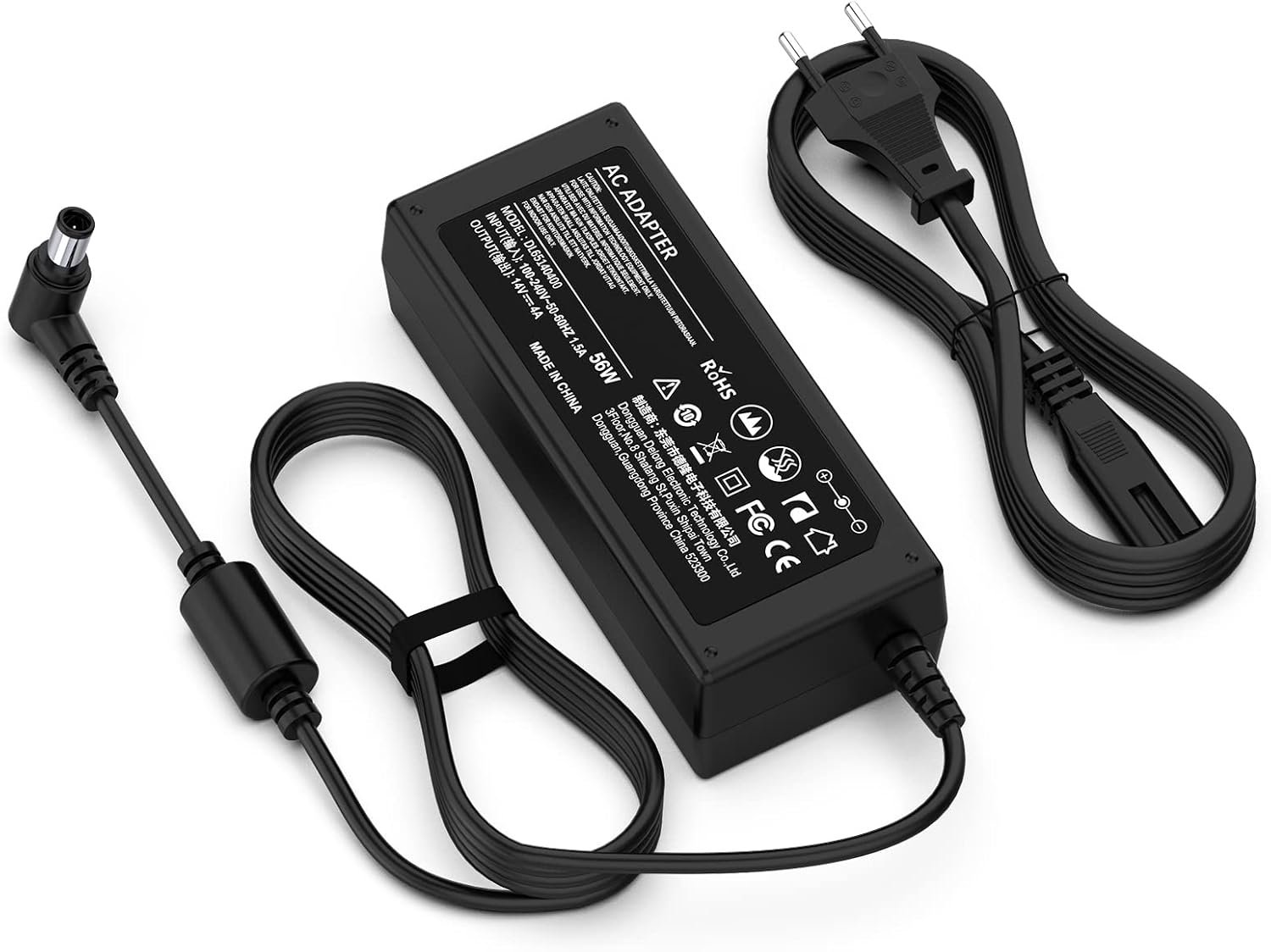 14V voeding voor Samsung Monitor S24F350FHU U28E590D C24F396FHU C27F390FHU S24D390HL S27D390H S27F350FHU S24B150BL S22D300HY SyncMaster LCD/TFT 770 760V TV-oplader Oplader Oplaadkabel Netsnoer