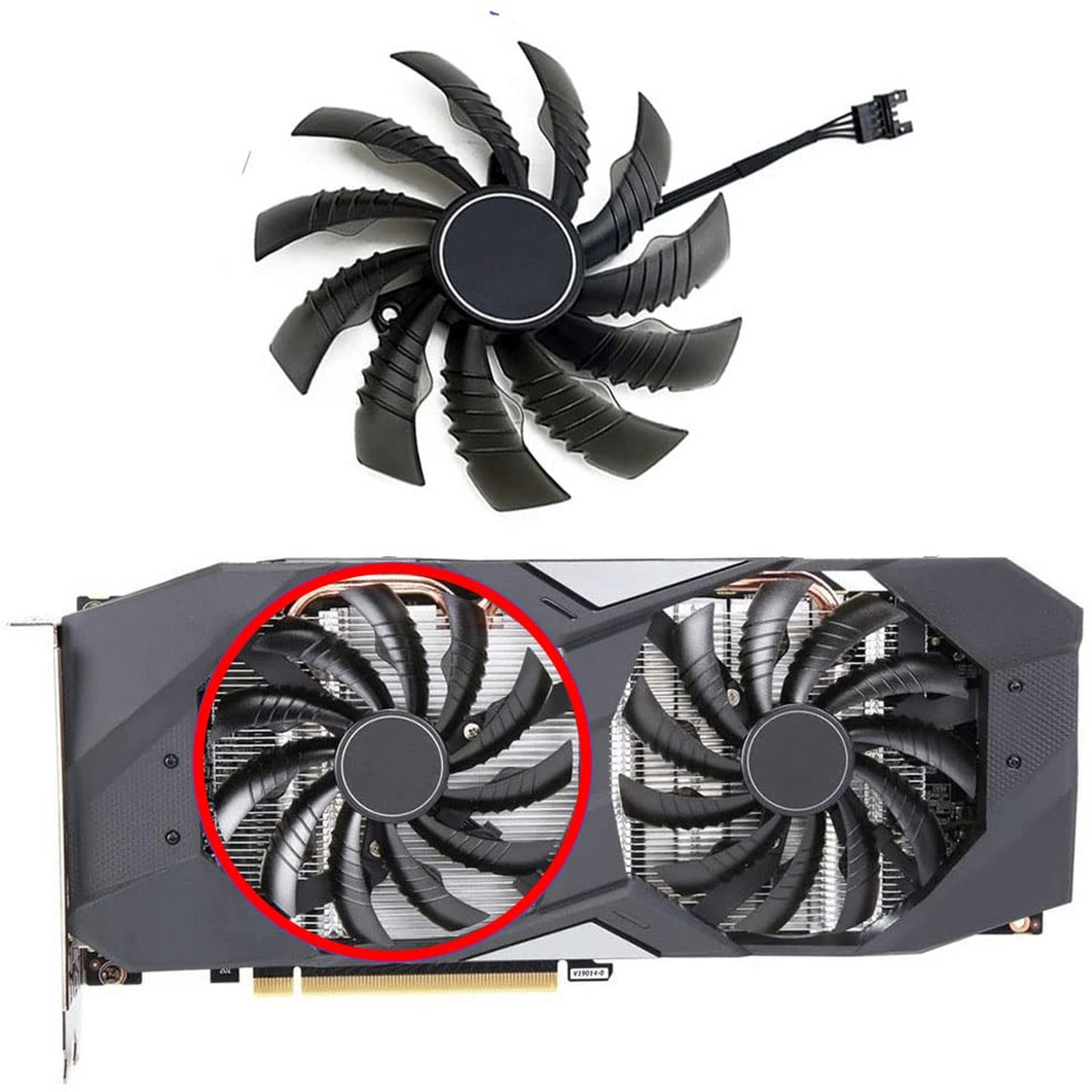 95MM PLD10010S12H/PLD10010S12HH GPU grafische kaart koelventilator vervangen voor Gigabyte GTX 1660 ti/GTX 1650 / RTX 2060 2070 2080 grafische videokaart koelventilator (ventilator-A)