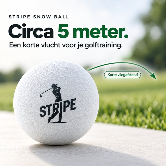 Stripe Snow Ball golf oefenballen - Zacht en geluidsarm - 16 stuks — afbeelding 5