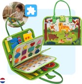 Mauzek® Busy Board Bos - Nederlands - Montessori speelgoed - Activiteitenboek - Sensorisch Speelgoed - Reisspeelgoed - Educatief Speelgoed - Peuter Speelgoed - Jongens - Meisjes - Voor in de auto - Voor onderweg - 3 jaar - 4 jaar - 5 jaar - 6 jaar