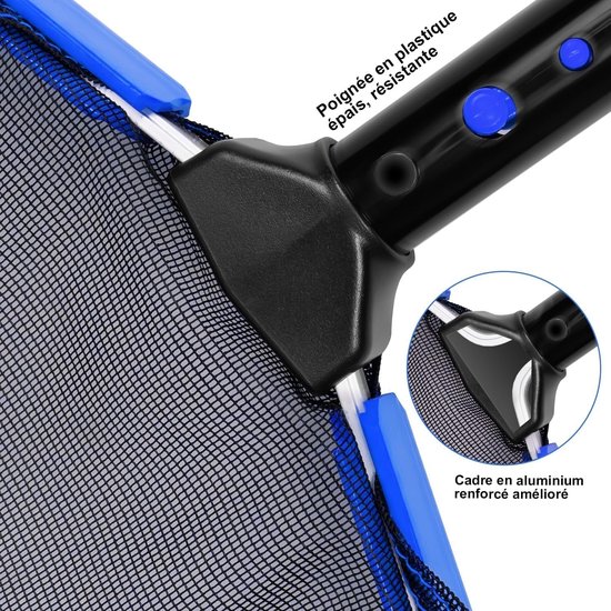 Zwembadnet - Blauw - 46 cm - Aluminium Frame met Fijnmazig Net - Voor Zwembaden en Vijvers — afbeelding 4