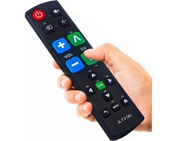 Geschikt voor alle TV's, universele afstandsbediening met grote knop, Geschikt voor alle Samsung/LG/VIZIO/Sony/Hisense/Philips/Panasonic TV's