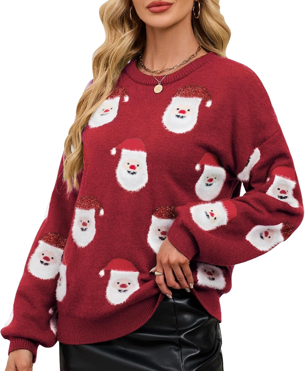 Kersttrui met ronde hals