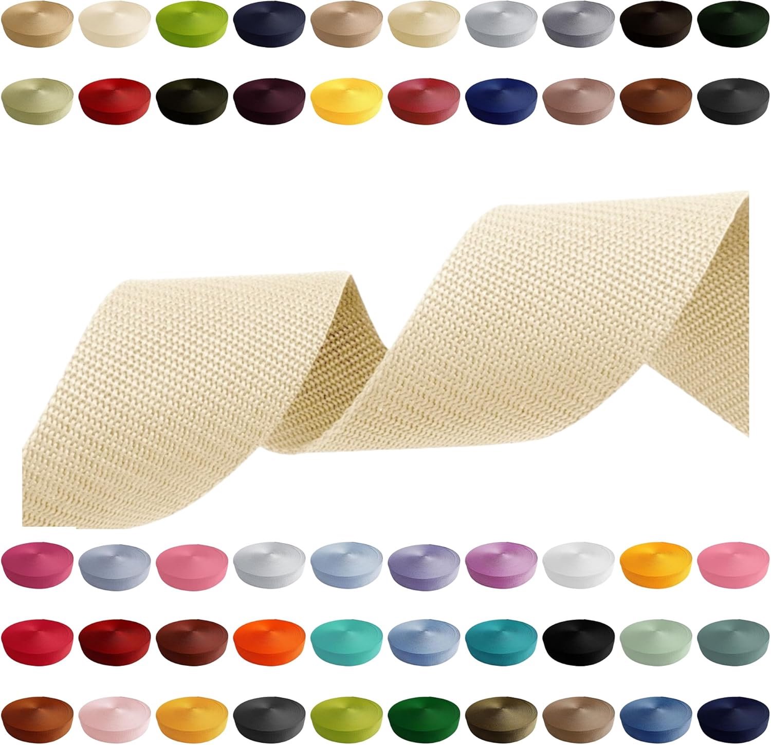 2m 5m 10m 50m, 50 kleuren, breedte 20mm, 5m