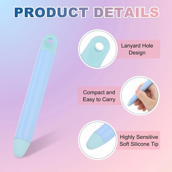 Stylus pen voor touchscreen 105 x 13 mm - blauwe kunststof - hoge gevoeligheid - krasvrij en natuurlijk gevoel - ServiceTopper — afbeelding 2