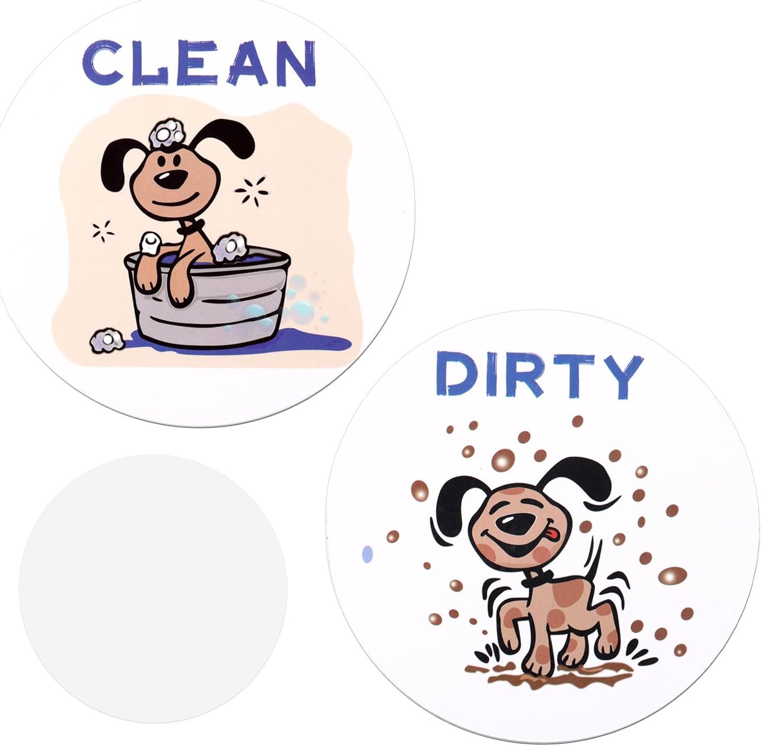 Vaatwasser schoon vuil teken - dubbelzijdig ontwerp - grappige hond - voegt plezier toe aan keuken - Vemera