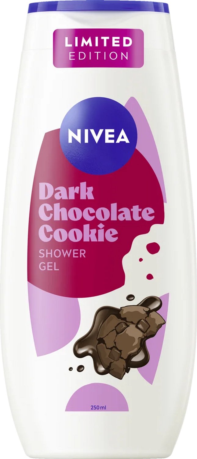 NIVEA Douchegel - Dark Chocolate Cookie | 1x 250 ml - Chocoalde & Amandel | Limited Edition Sweets Edition 2026