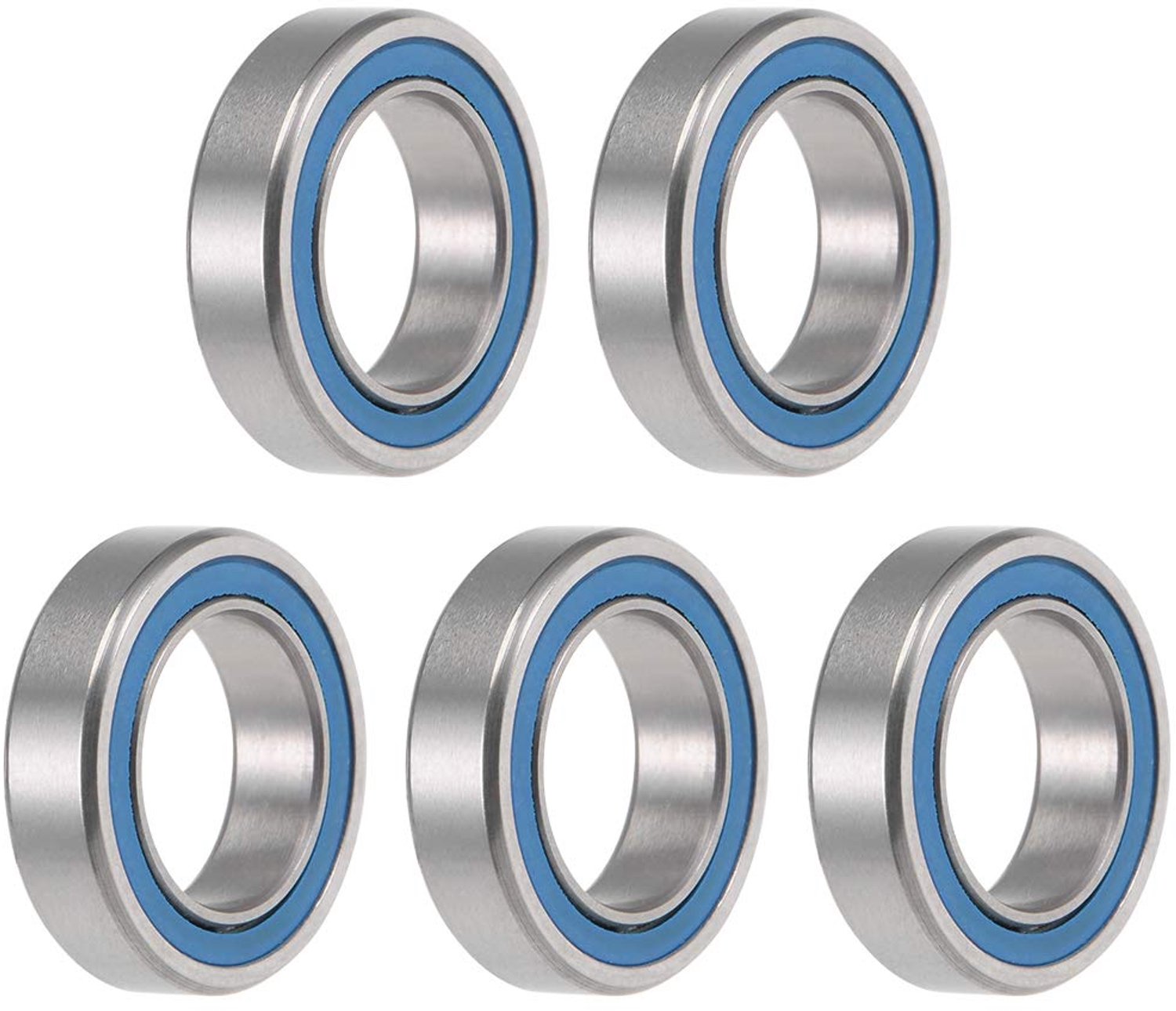 kogellagers 10 x 16 x 4 mm dubbel afgeschermd chroomstaal hoge duurzaamheid geschikt voor skateboard 5 stuks Vemera