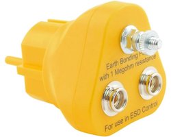 Aardingsstekker 2 x 1 MOhm - M5-aansluiting - schroefaansluiting voor 4 mm oogje - veilig ESD-verbinding - ServiceTopper