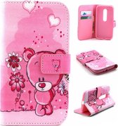 iCarer Bears wallet case hoesje Motorola X play