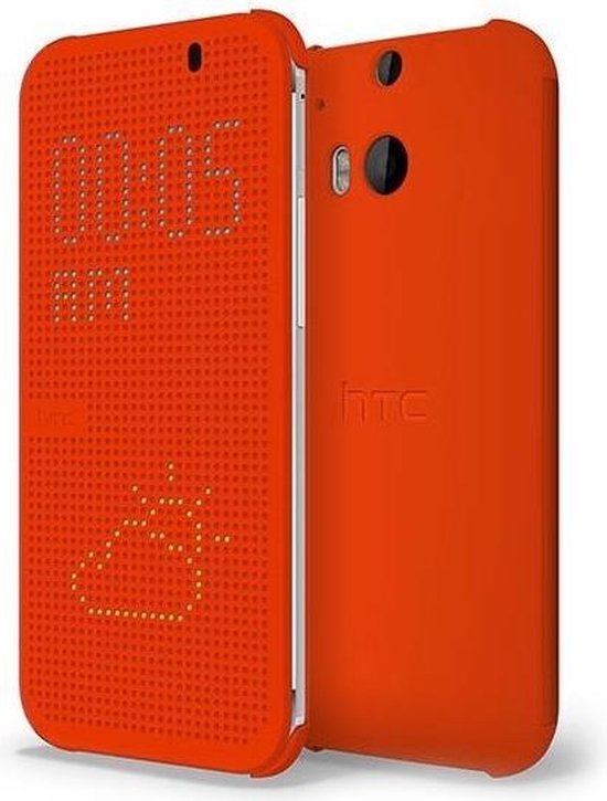 dialect Grit rib HTC One (M8) M100 Dot View Case - Oranje | bol.com