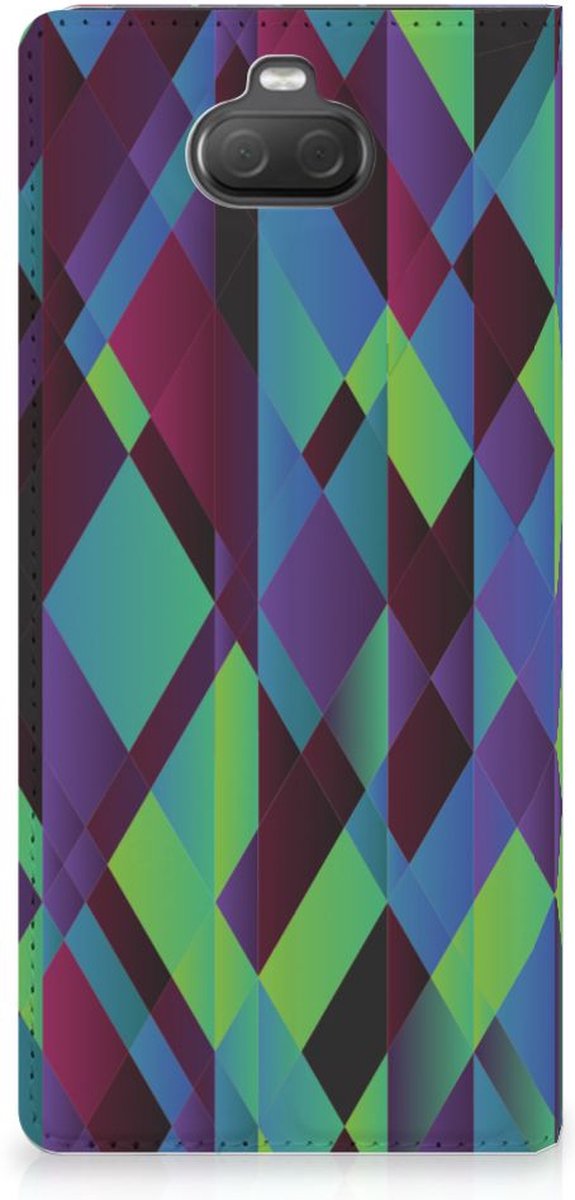 Sony Xperia 10 Plus Stand Case Abstract Green Blue