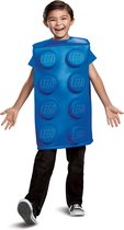 DISGUISE - Blauw Lego blokje kostuum voor kinderen - 122/134 (7-8 jaar)