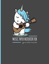 Music Paper Notebook for Guitarists: Guitar Tab Notebook for Composing Songs.