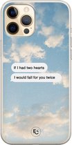 iPhone 12 hoesje - Love quote - Soft Case Telefoonhoesje - Tekst - Blauw