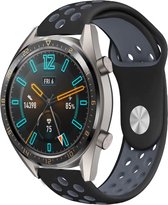 Geschikt voor Huawei Watch GT sport bandje - zwart/grijs - 42mm